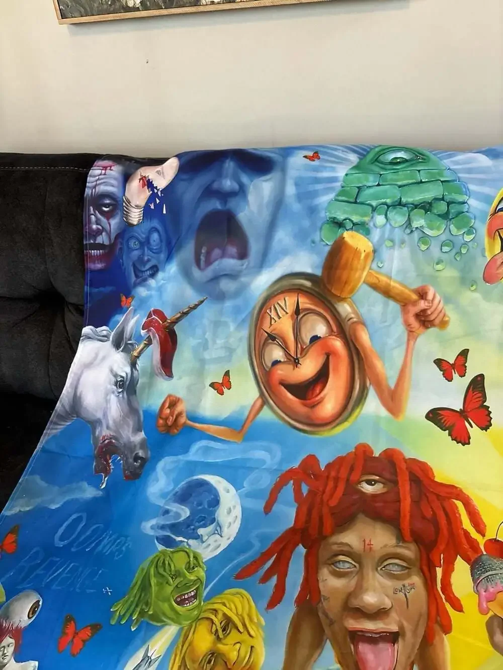 Trippk Red Life's a Trip tapestry 50x60